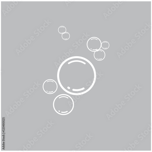 Natural realistic bubble illustration vector design