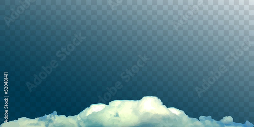 Transparent realistic cloud.Vector illustration.