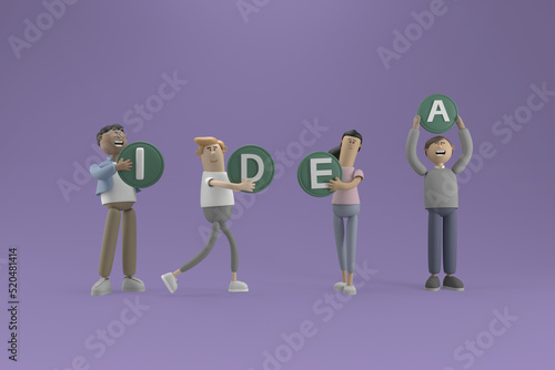 3D character Business people with new ideas looking for financial support and opportunities