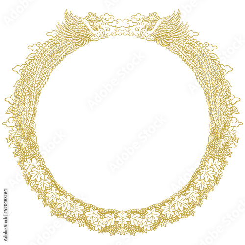 手描きの賞状　表彰状風　サークルのフレーム