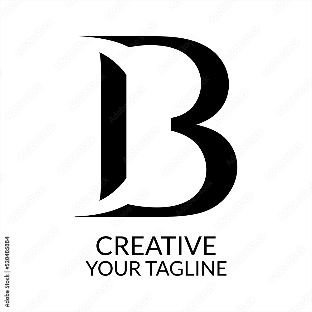 Creative Letter B Logo design vector template. ABC Typeface monogram. Alphabet. Type Character Logotype symbol. Creative Letter B Logo design vector template. ABC Typeface monogram. Alphabet. Type Character Logotype symbol.