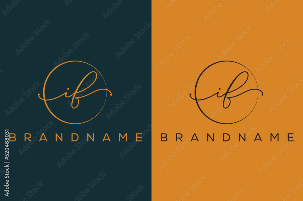I F IF hand drawn logo of initial signature, fashion, jewelry, photography, boutique, script, wedding, floral and botanical creative vector logo template for any company or business. I F IF hand drawn logo of initial signature, fashion, jewelry, photography, boutique, script, wedding, floral and botanical creative vector logo template for any company or business.