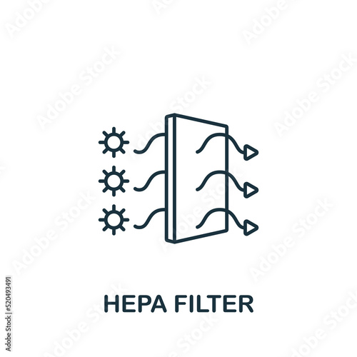 Hepa Filter icon. Monochrome simple Allergy icon for templates, web design and infographics photo