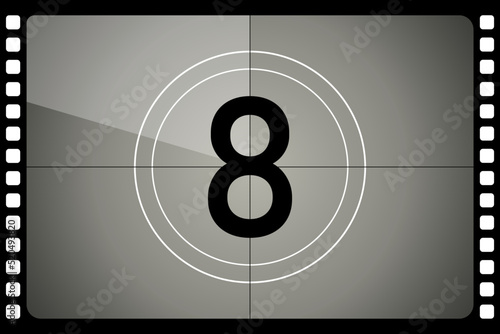 Countdown frames set. Number eight - 8