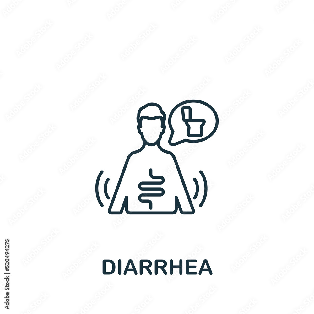 Diarrhea icon. Monochrome simple Allergy icon for templates, web design and infographics Diarrhea icon. Monochrome simple Allergy icon for templates, web design and infographics