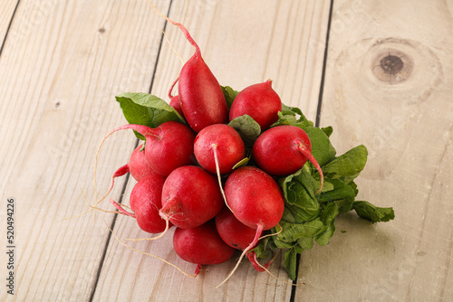 Heap ripe fresh red radish