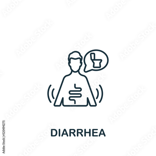 Diarrhea icon. Monochrome simple Allergy icon for templates, web design and infographics