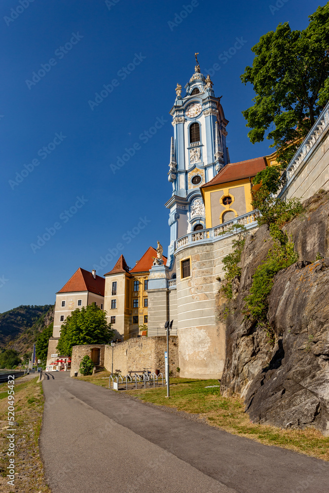Church of Durnstein in Wachau on Danube, an Unesco World Heritage SIte of Austria