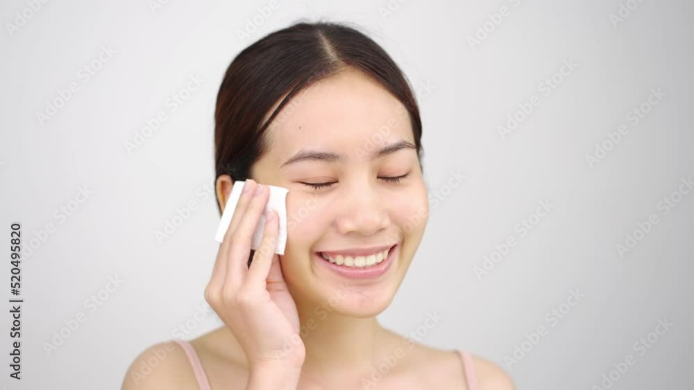 young woman making cosmetic skin care. young woman making cosmetic skin care.