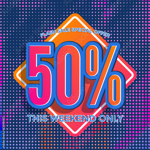 Sale up to 50% off vector