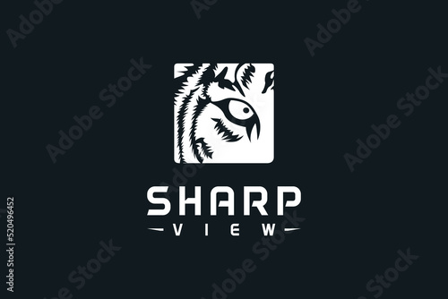 Tiger Eye Logo Sharp Gaze Vector Design