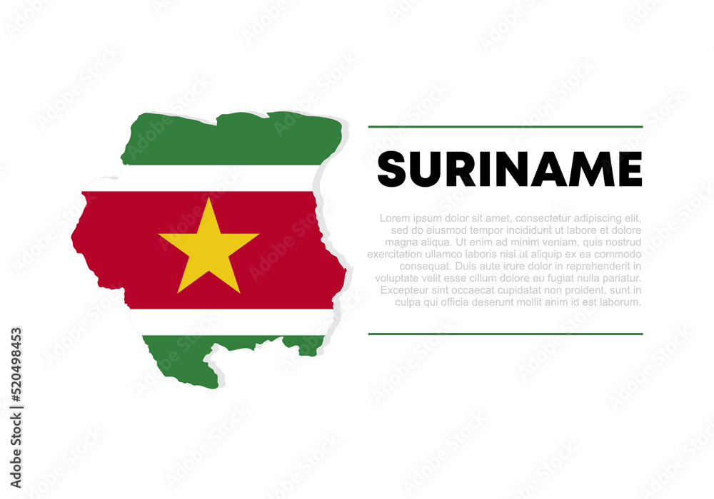 Obraz premium Suriname independence day background banner poster for national celebration on November 25 th.