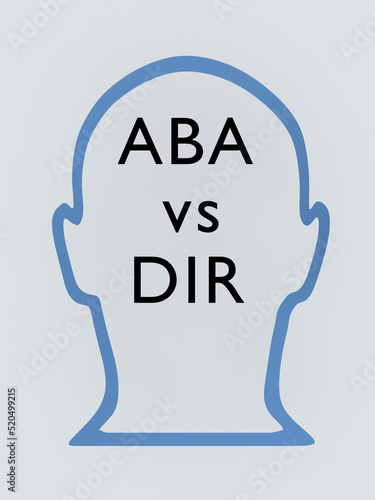 ABA vs DIR concept photo