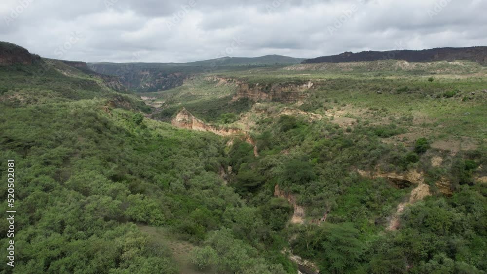Aerial view of Hell's Gate in Tanzania Aerial view of Hell's Gate in Tanzania