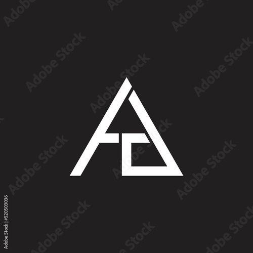 Free Download letter ad triangle line geometric simple logo vector - GFXLoad