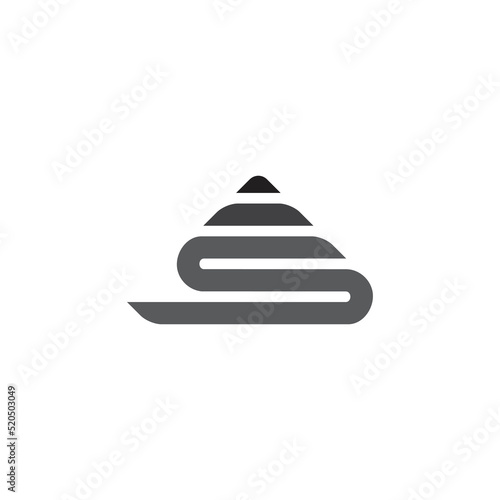 letter s gradient shape simple logo vector
