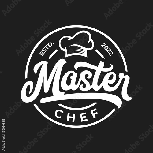 kitchen chef vintage design logo vector template