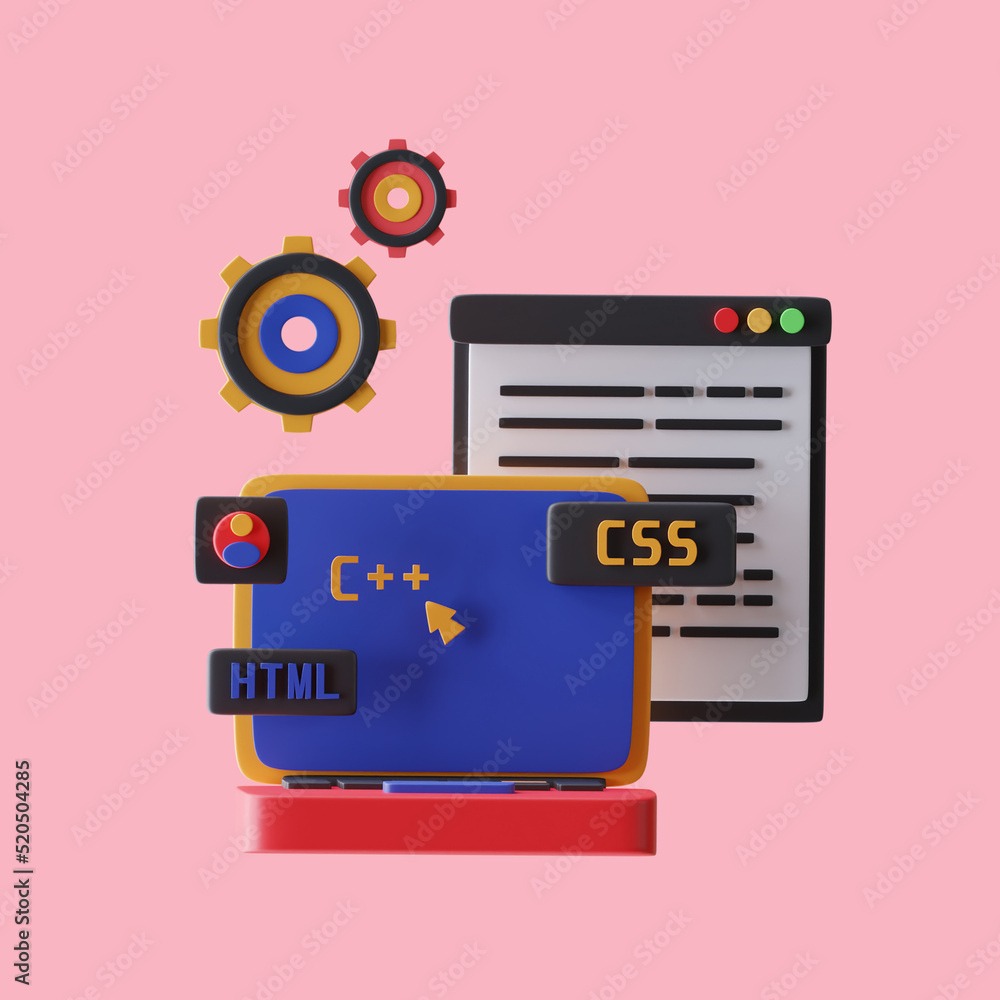 3D rendering website create by programmer and graphic designer. Website ...