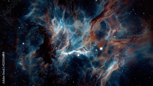 Fotografie, Obraz Galaxy Nebula Stars Fly Through Astronomy Starfield Milky Way Formation Big Bang
