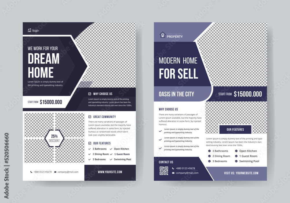 Obraz premium Real Estate Flyers