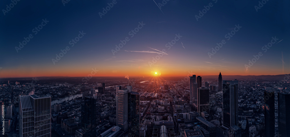 Outstanding view of the Frankfurt skyline