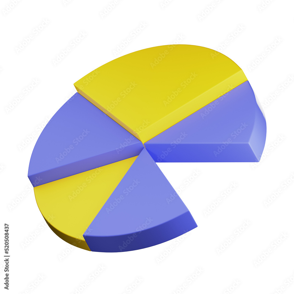 Obraz premium Bar Chart 3D Illustration