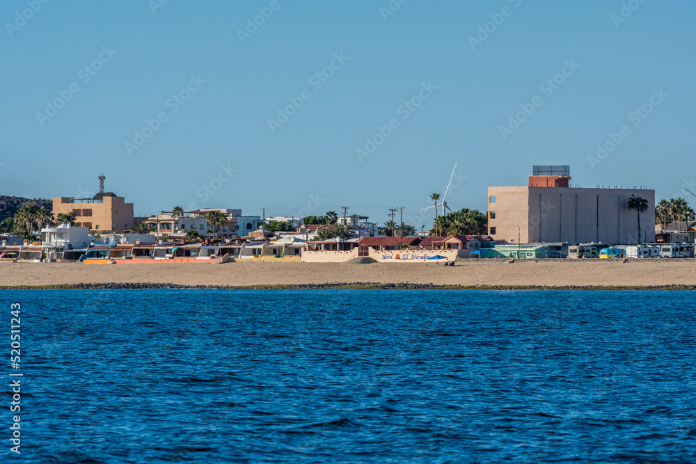 An overlooking landscape view of Puerto Penasco, Mexico