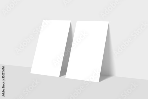 Blank Vertical business card Mockup 