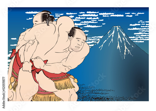 凱風快晴＆相撲取り　その8	
