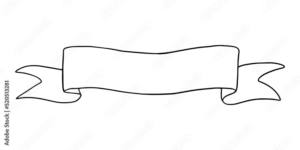 Banner ribbon. Empty Banner on chalkboard, handdrawn vector sketch, clean outlines, vintage style blackboard. Banner ribbon. Empty Banner on chalkboard, handdrawn vector sketch, clean outlines, vintage style blackboard.