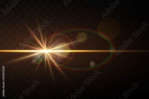 Wallpaper Mural Vector transparent sun light with special glare light effect. Sun glare. Torontodigital.ca