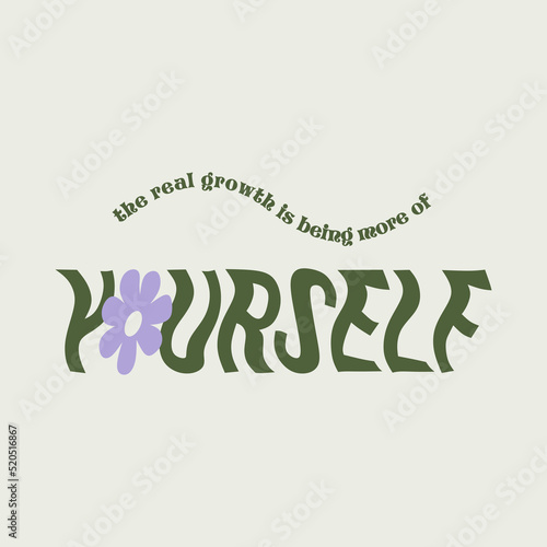 Yourself typographic for t-shirt prints, posters and other uses.