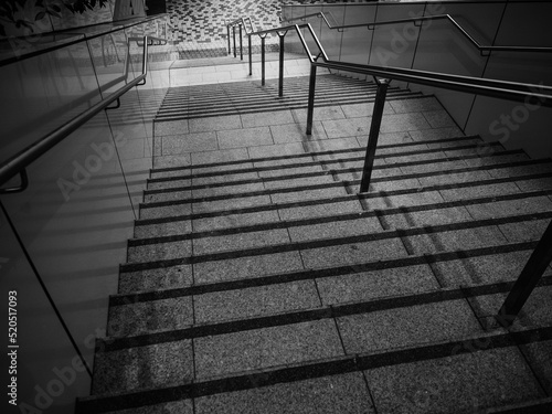 Black and white staircase Fototapet