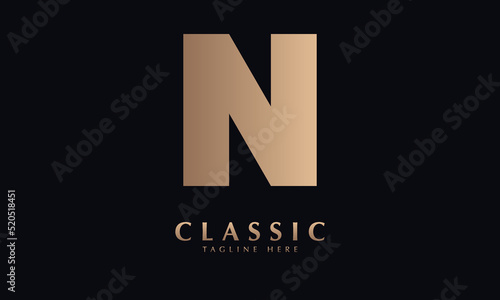 alphabet n vector logo monograme template