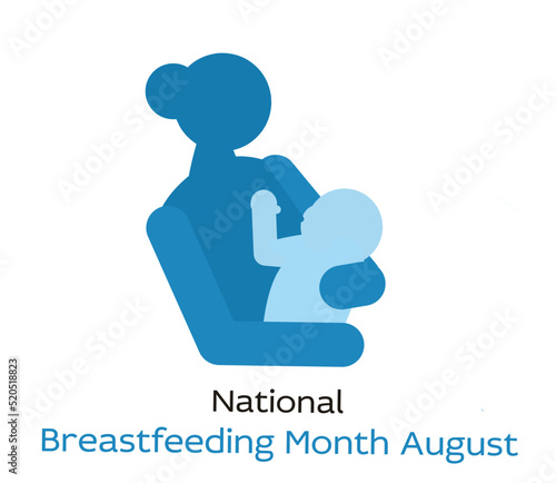 Vector illustration on the theme of National Breastfeeding awareness month observed each year during August.