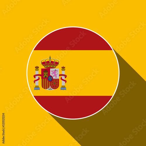 Country Spain. Spain flag. Vector illustration.