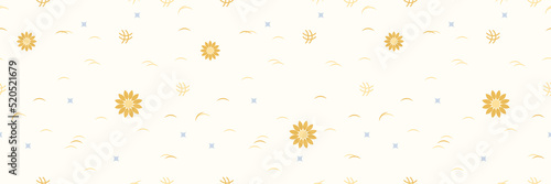 Seamless pattern of summer plants. Wildflowers vector illustration
