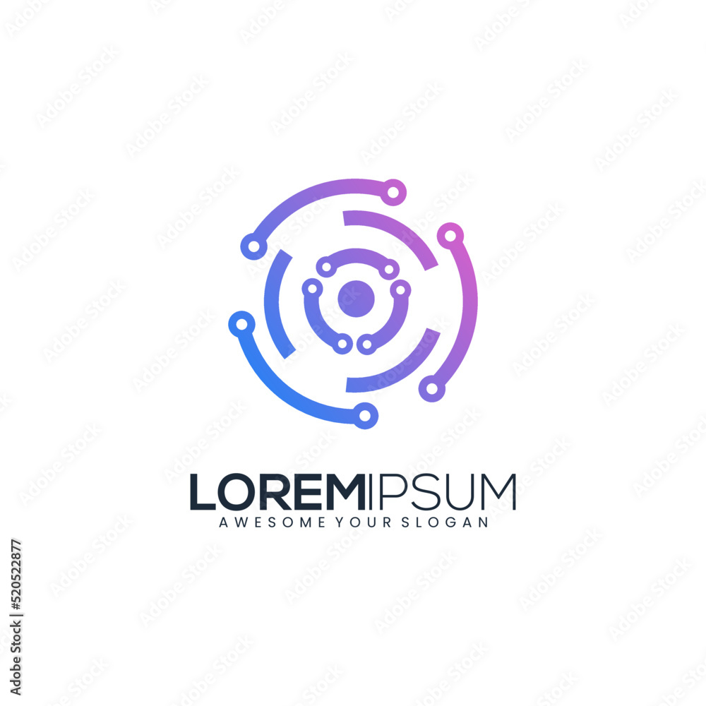Abstract technology modern logo design Abstract technology modern logo design