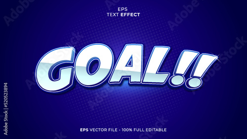 Editable goal text effect