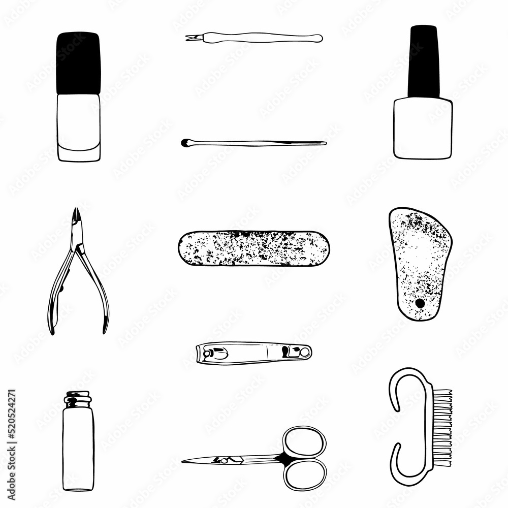 Nail tools, nail brushes for foil nail art nail accessories set stuff  dotting pen tools decoration nail file manicure DIY kit for household nail  studio : Amazon.de: Beauty