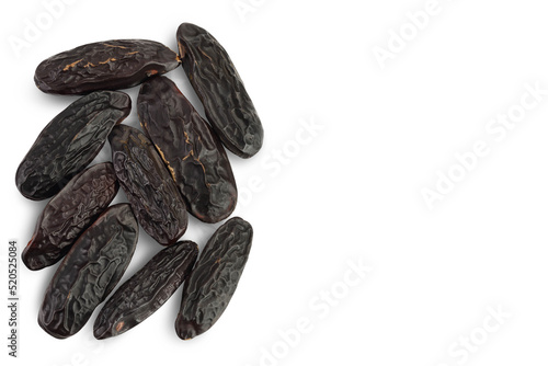 Wallpaper Mural Tonka bean isolated on white background. Bean of Dipteryx odorata. Top view with copy space for your text. Flat lay Torontodigital.ca