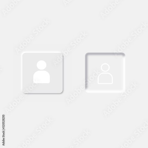 User icon button in neomorphism style trend digital circle © Samira