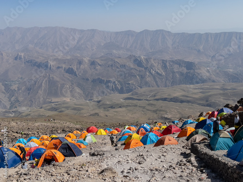 Camping and mountaineering activity on Mount Damavand, the highest mountain in Iran 21September 2022 Mazandaran-İran photo