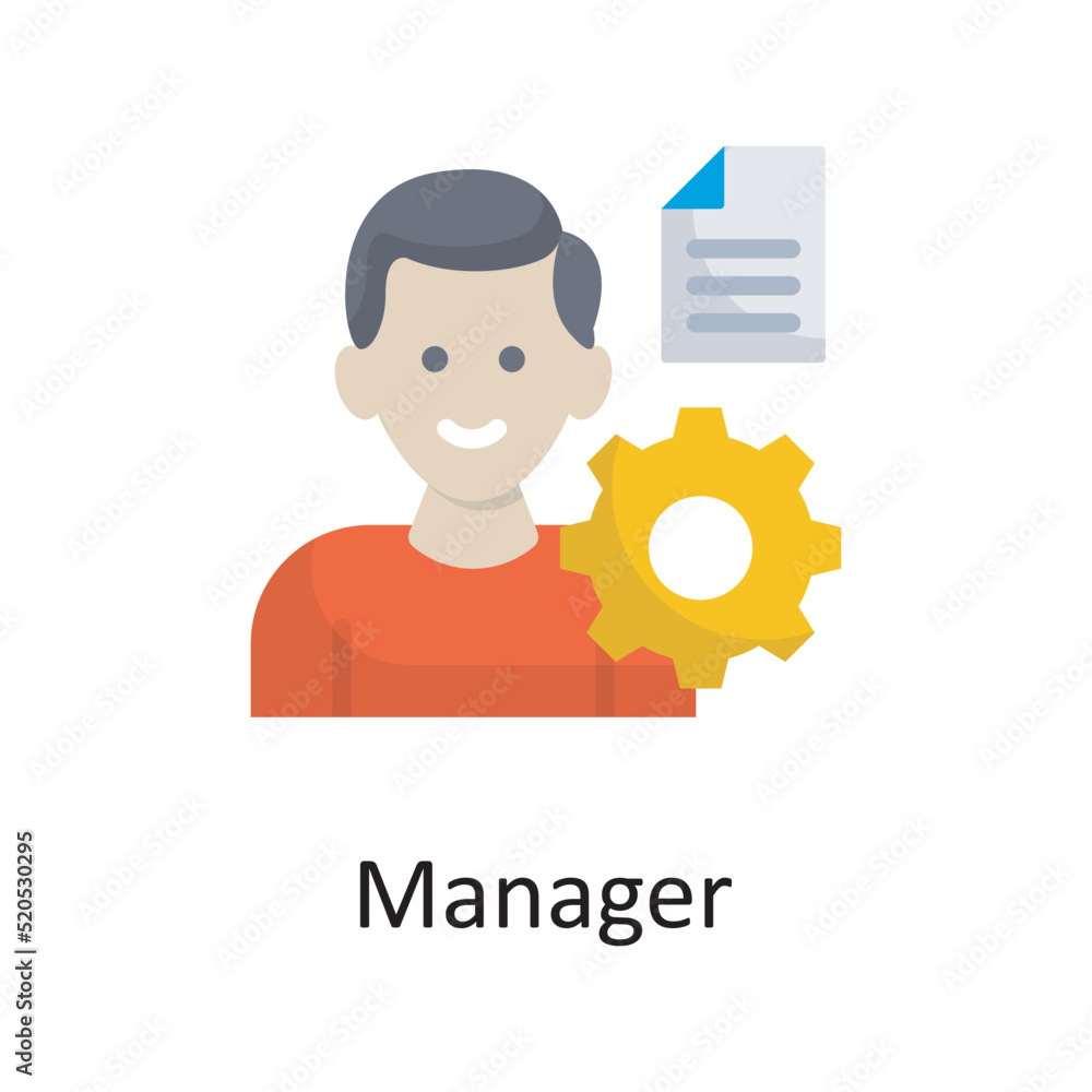 Manager vector flat Icon Design illustration. Miscellaneous Symbol on White background EPS 10 File