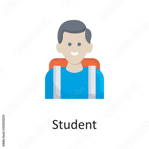 Student vector flat Icon Design illustration. Miscellaneous Symbol on White background EPS 10 File