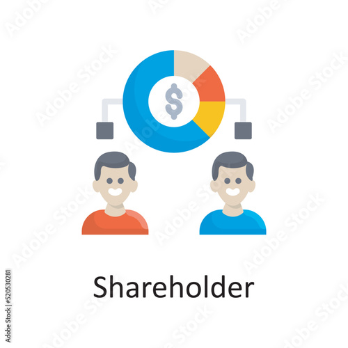 Shareholder vector flat Icon Design illustration. Miscellaneous Symbol on White background EPS 10 File