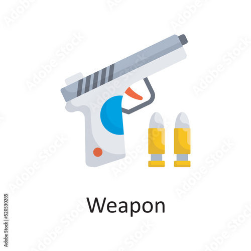 Weapon vector flat Icon Design illustration. Miscellaneous Symbol on White background EPS 10 File photo