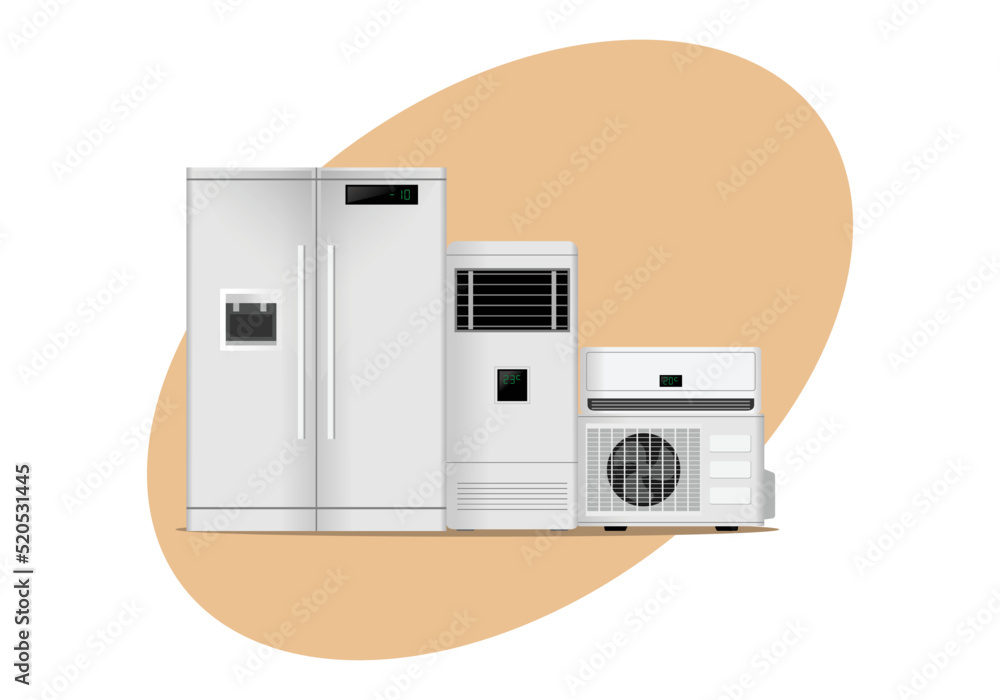 HVAC cooler devices design illustration vector eps format , suitable for your design HVAC cooler devices design illustration vector eps format , suitable for your design