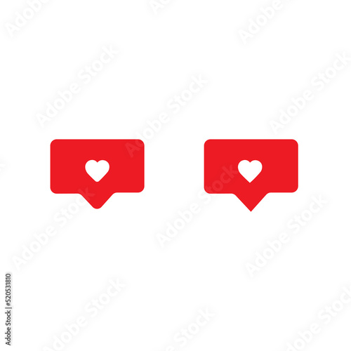 3d like and  dislake, heart icon button