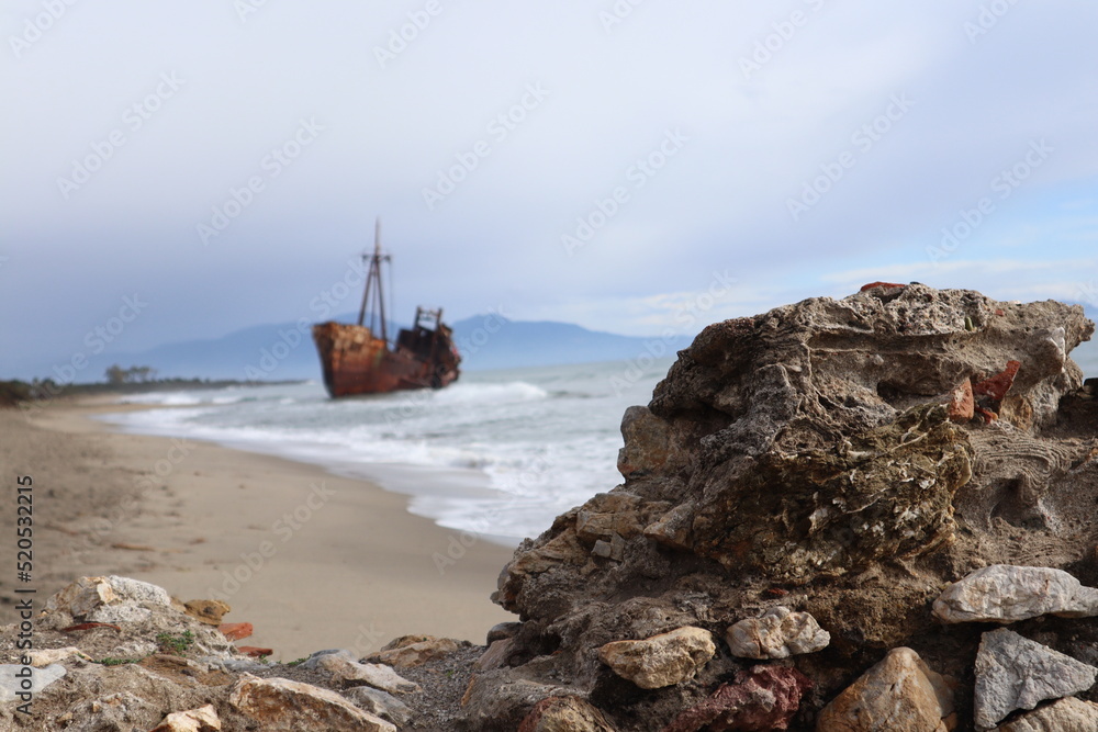Shipwreck Dimitrios near Gytheio, Peloponnes - Greece, Europe